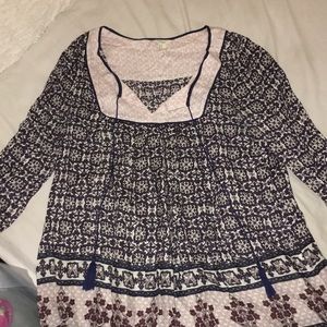 Forever 21 Flowy Button Sleeve Top